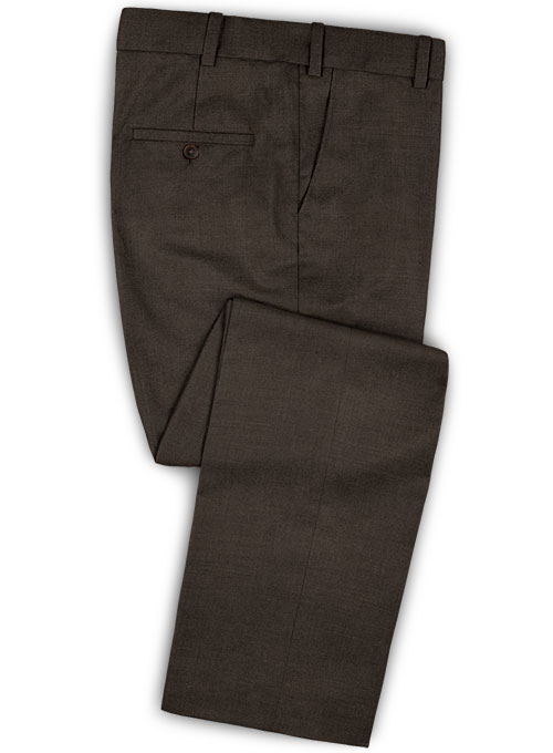 Napolean Dark Brown Wool Pants : Made To Measure Custom Jeans For Men ...