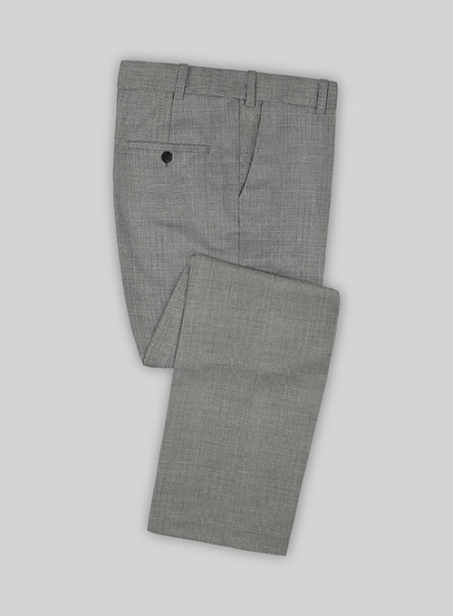 Napolean Sharkskin Light Gray Wool Pants