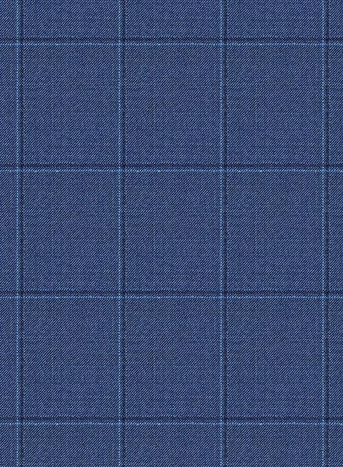 Napolean Pane Blue Wool Pants - Click Image to Close