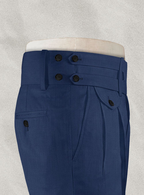 Napolean Persian Blue Double Gurkha Wool Trousers