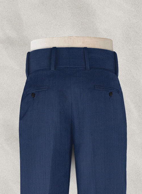 Napolean Persian Blue Double Gurkha Wool Trousers - Click Image to Close