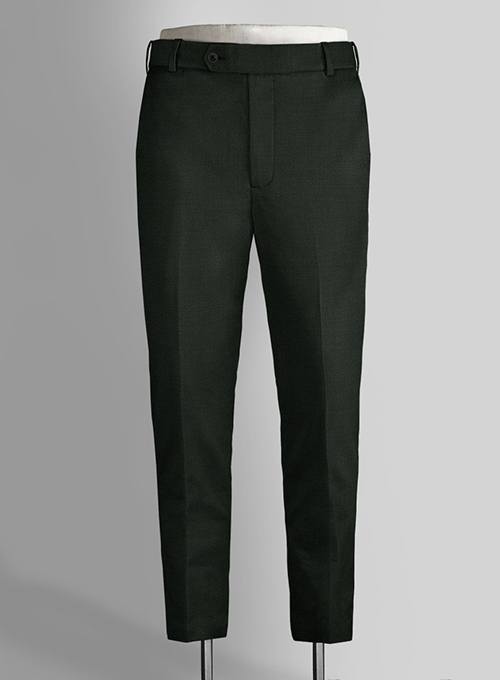 Napolean Stretch Dark Green Wool  Pants