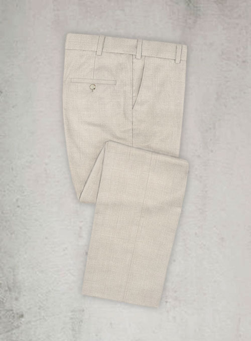 Napolean Muted Beige Wool Pants