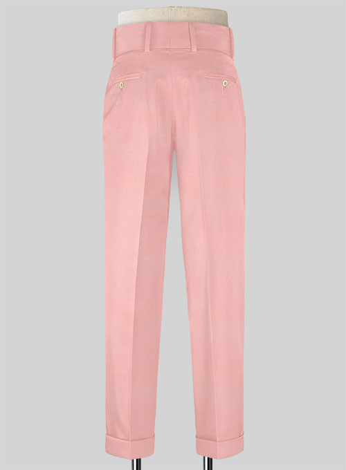Napolean Runway Pink Double Gurkha Wool Trousers - Click Image to Close