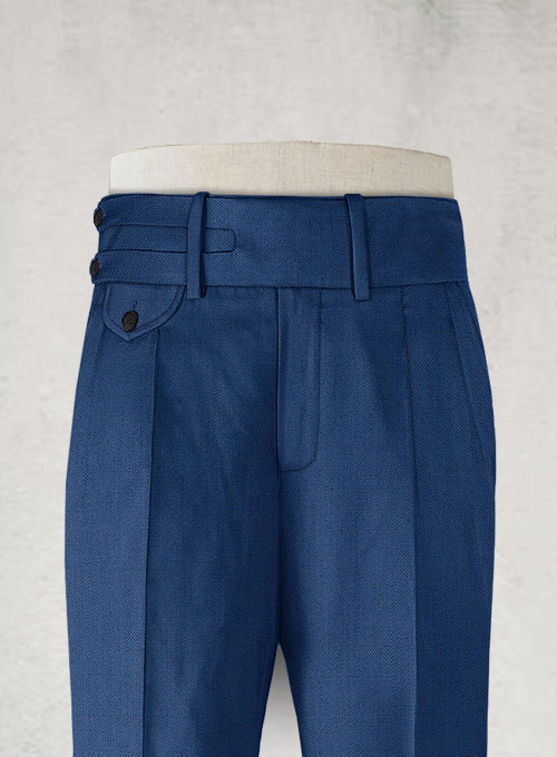 Napolean York Blue Double Gurkha Wool Trousers