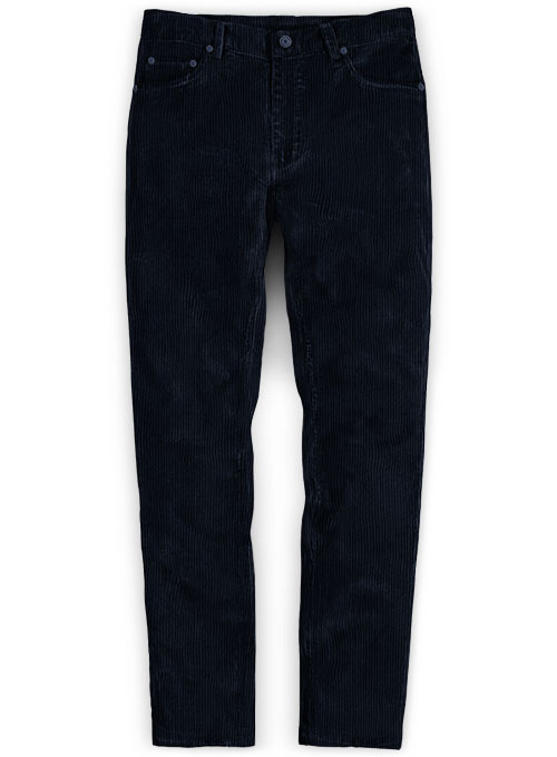 Navy Blue Thick Corduroy Jeans - 8 Wales