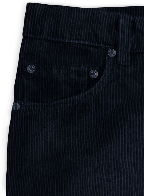Navy Blue Corduroy Jeans - 8 Wales - Click Image to Close
