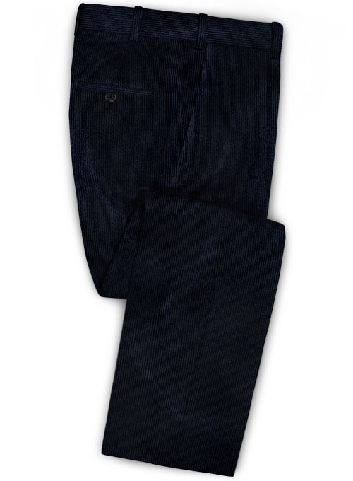 Navy Blue Thick Corduroy Pants