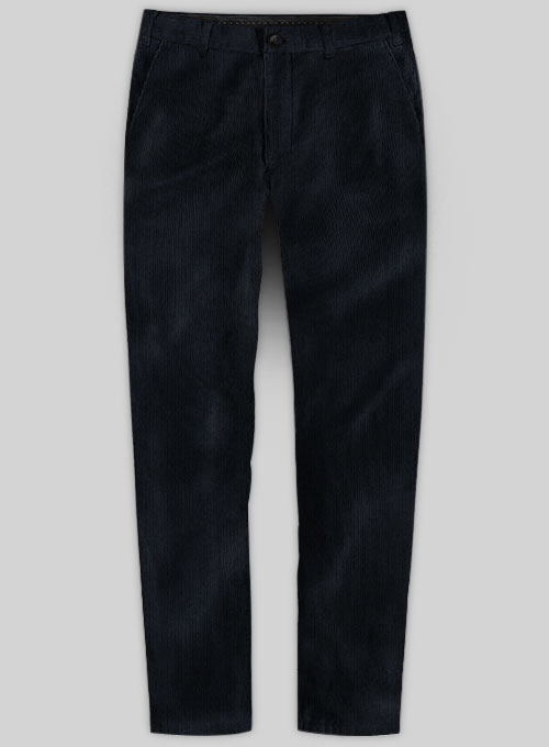 Navy Blue Corduroy Trousers - 8 Wales