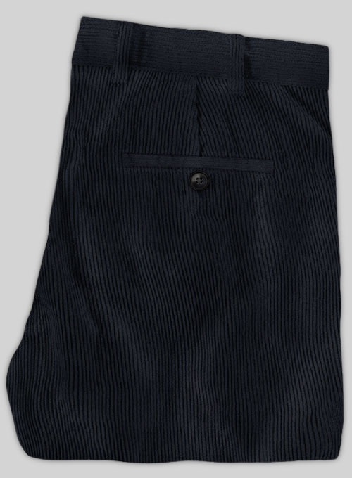 Navy Blue Corduroy Trousers - 8 Wales