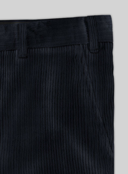 Navy Blue Corduroy Trousers - 8 Wales