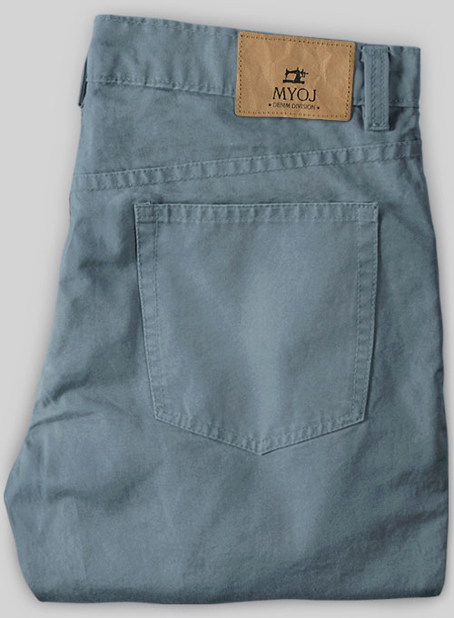 Nord Blue Feather Cotton Canvas Stretch Jeans