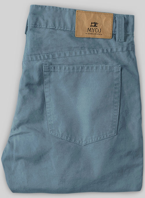 Nord Blue Feather Cotton Canvas Stretch Jeans - Click Image to Close