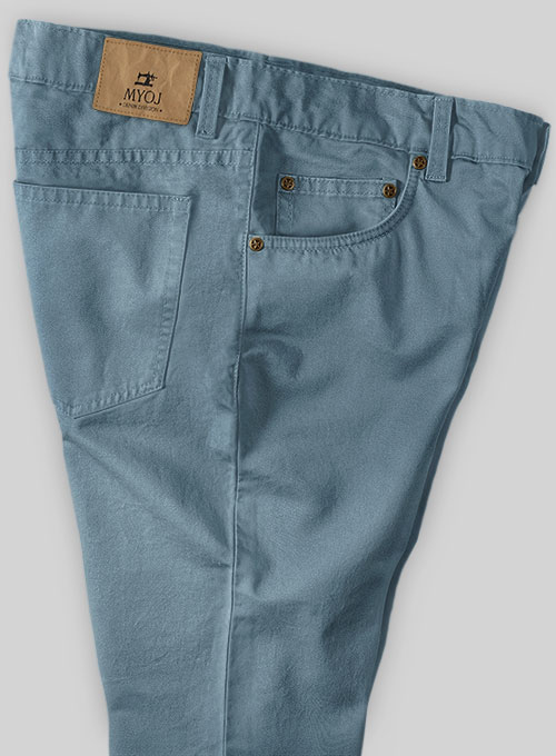 Nord Blue Feather Cotton Canvas Stretch Jeans