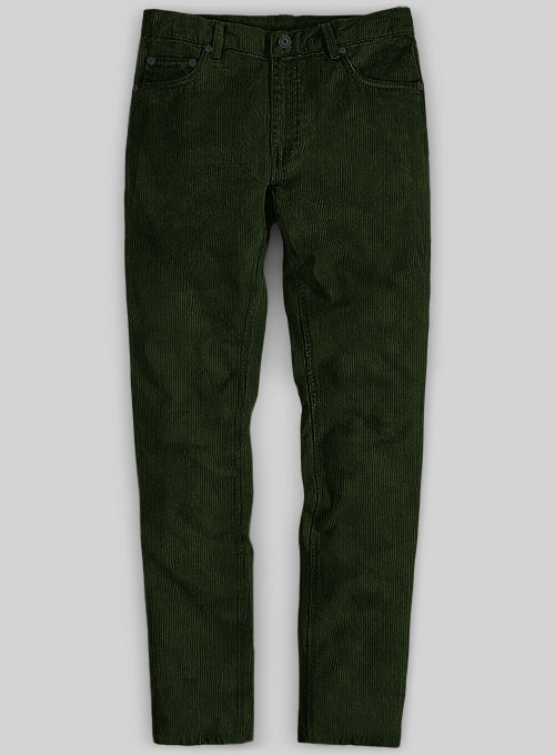 Olive Green Corduroy Jeans