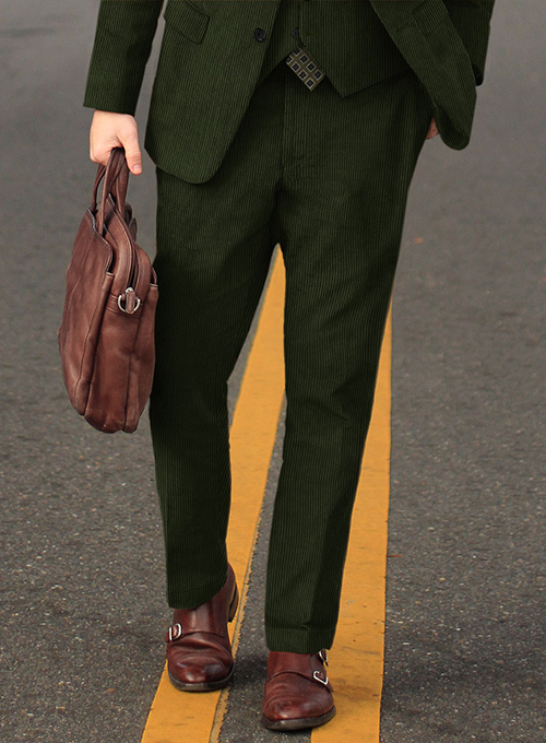 Olive Green Corduroy Pants - Click Image to Close