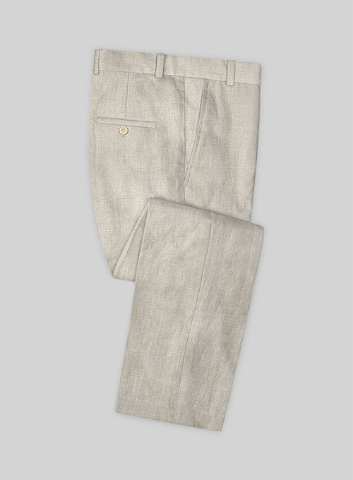 Pure Barn Beige Linen Pants