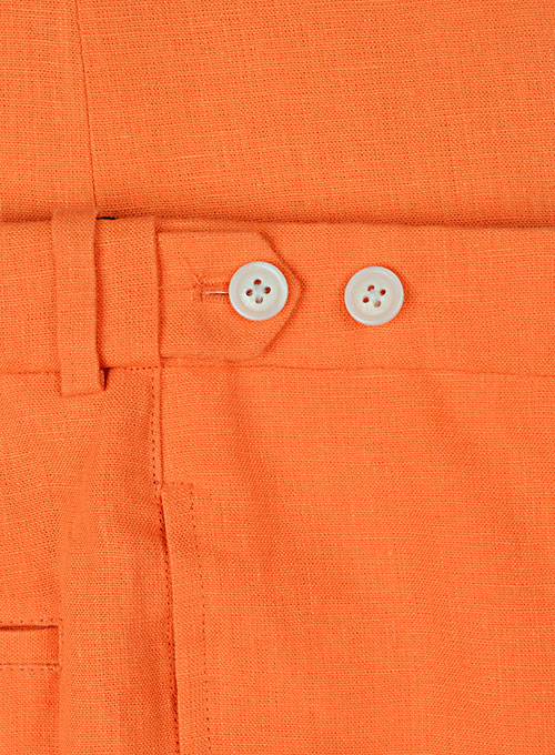 Pure Neon Orange Linen Pants