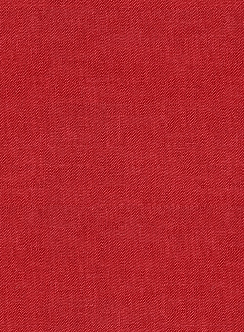Pure Red Linen Pants