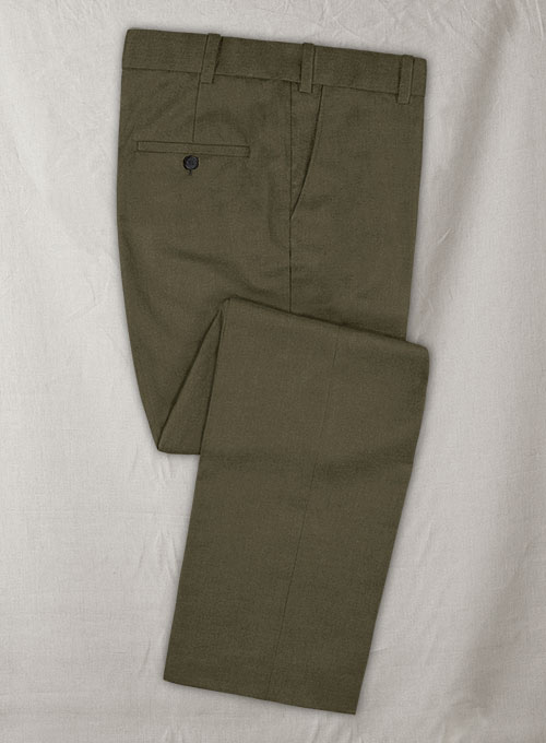 Reda Dry Olive Wool Pants