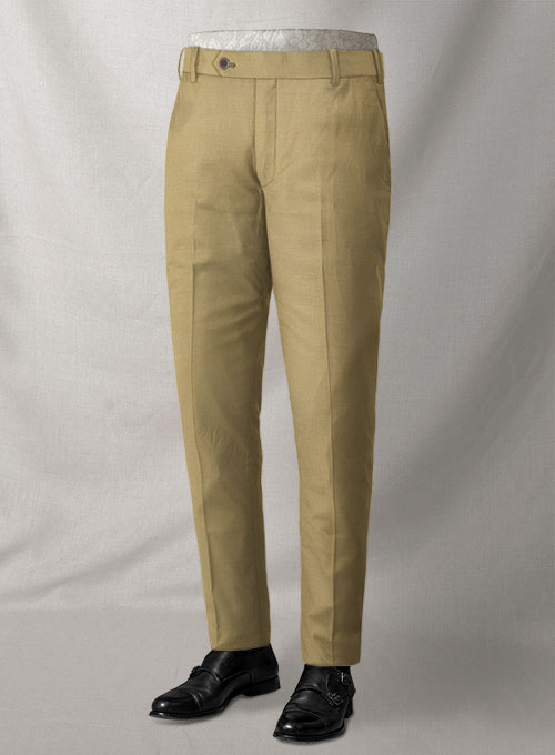 Reda Khaki Pure Wool Pants - Click Image to Close