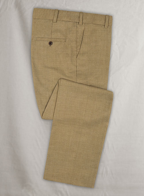 Reda Worsted Khaki Wool Pants - Click Image to Close