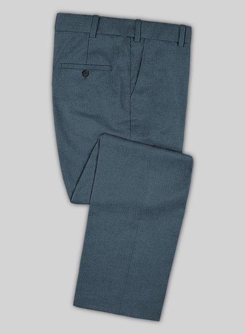 Reda Ebony Blue Wool Pants