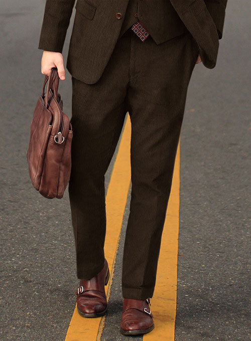 Rich Brown Thick Corduroy Pants