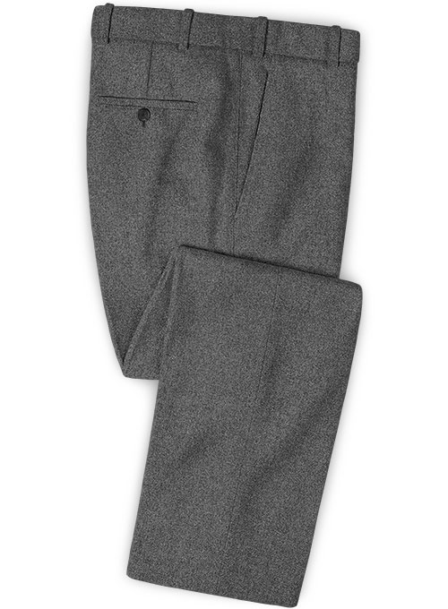 Rope Weave Gray Tweed Pants