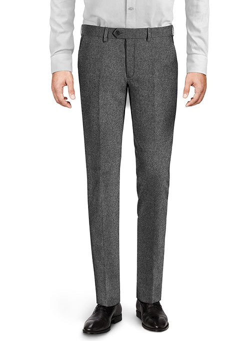 Rope Weave Gray Tweed Pants - Click Image to Close