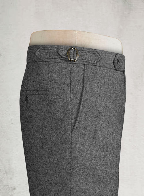 Rope Weave Gray Highland Tweed Trousers