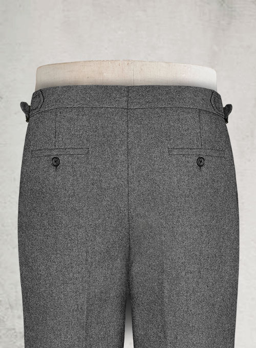 Rope Weave Gray Highland Tweed Trousers