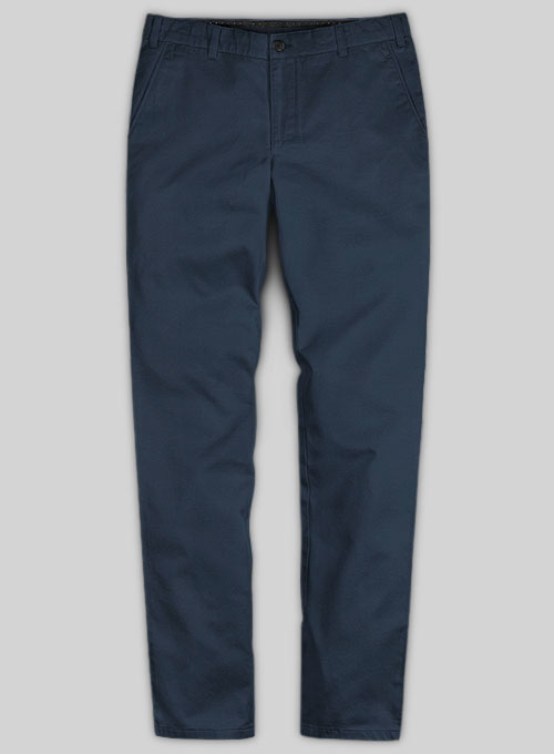 Royal Blue Feather Cotton Canvas Stretch Chino Pants : Made To Measure  Custom Jeans For Men & Women, MakeYourOwnJeans®