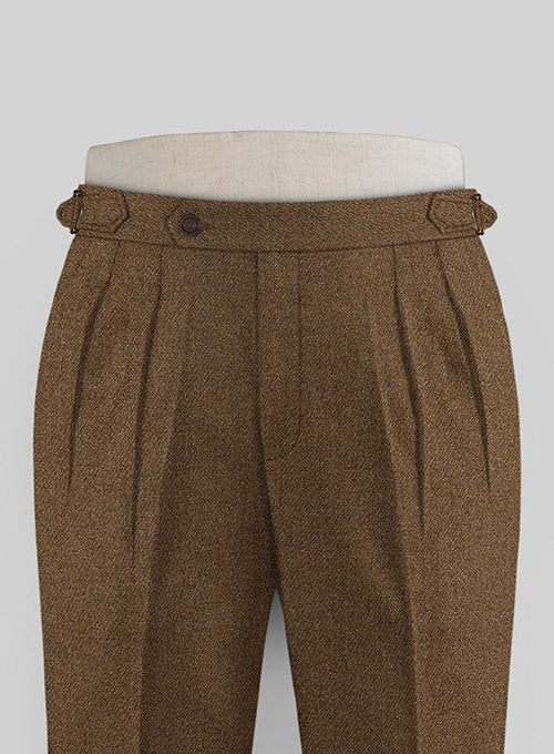 Royal Brown Heavy Tweed Highland Trousers