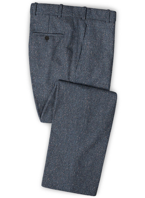 Runway Blue Flecks Donegal Tweed Pants