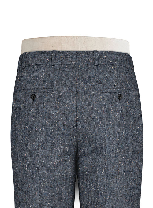 Runway Blue Flecks Donegal Tweed Pants