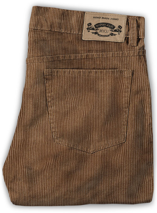 Rust Brown Thick Corduroy Jeans - 8 Wales