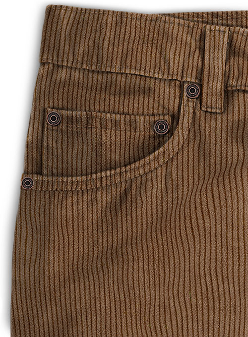 Rust Brown Thick Corduroy Jeans - 8 Wales