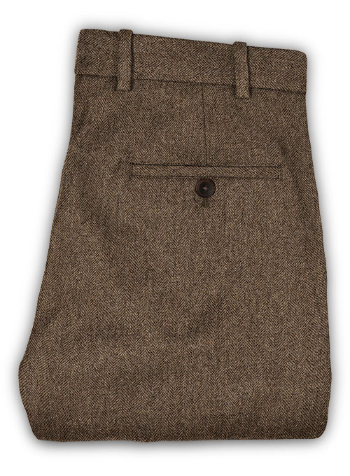 Rust Herringbone Tweed Pants - Click Image to Close