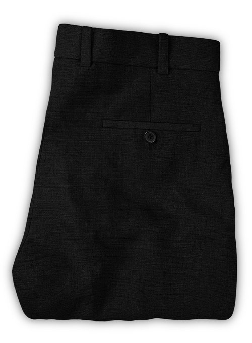 Safari Black Cotton Linen Pants