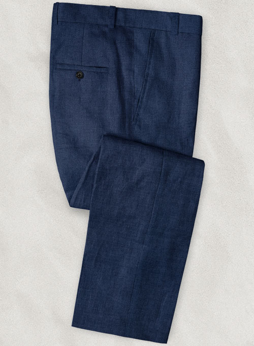 Safari Royal Blue Cotton Linen Pants