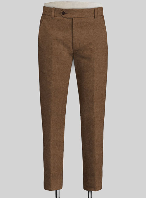 Safari Tan Cotton Linen Pants