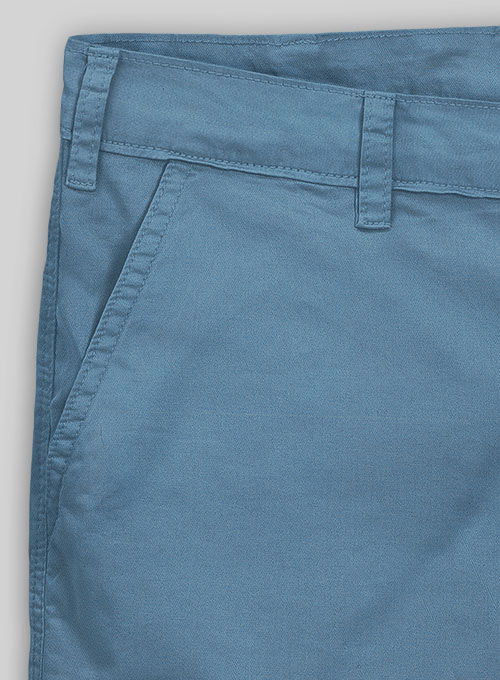 Saga Blue Stretch Summer Weight Chino Shorts