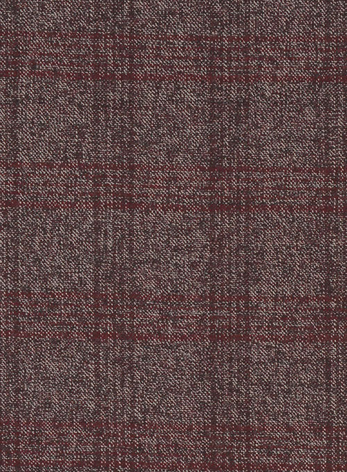 Saga Wine Feather Tweed Pants