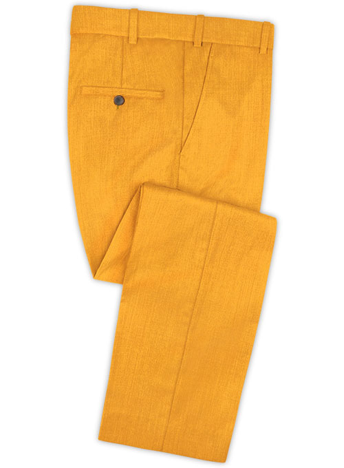 Scabal Bright Orange Wool Pants