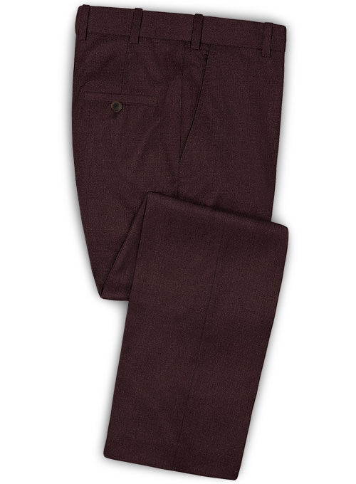 Scabal Dark Wine Wool Pants