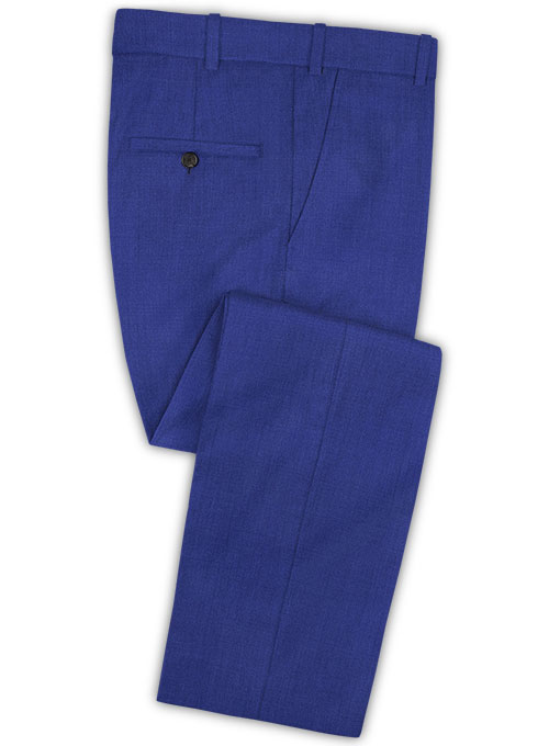 Scabal Egyptian Blue Wool Pants