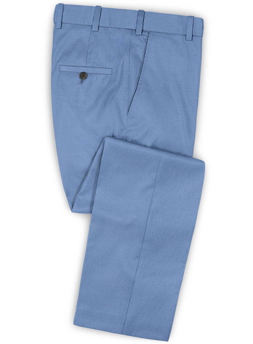 Scabal Metro Blue Wool Pants