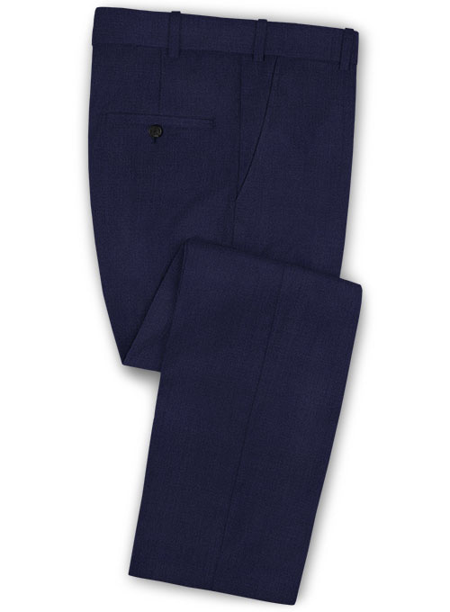 Scabal Navy Blue Wool Pants