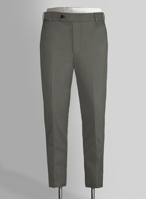 Scabal Olive Wool Pants - Click Image to Close